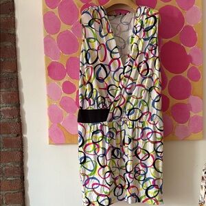 🧡 NEW worth Colorful Circle Pattern Dress